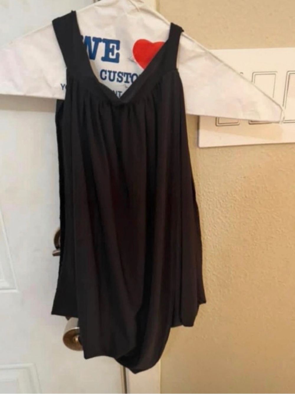 Black Sleeveless Top with Complete Open Back